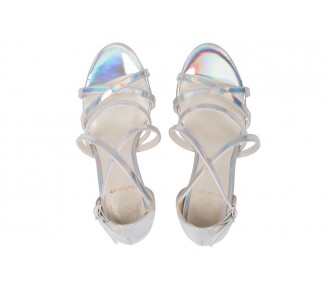 Sandałki taneczne SAN 005 srebrne lustro